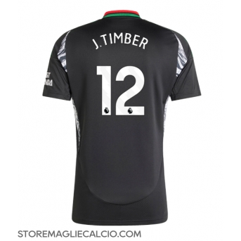 Arsenal Jurrien Timber #12 Maglia Gara Trasferta Repliche 2024-25